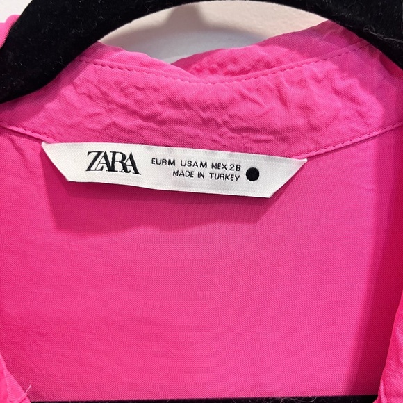 ZARA Bright Pink Blouse M - Picture 3 of 3